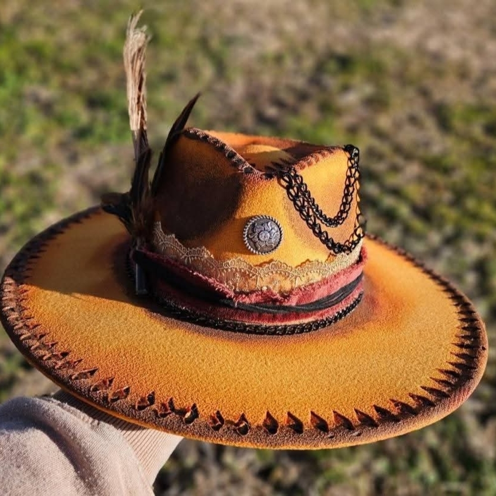 Upcycled Wide Brim Hat